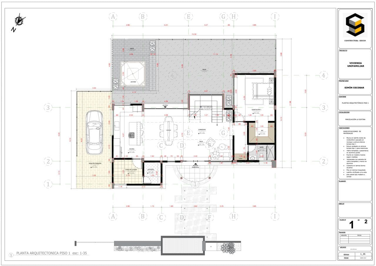 Original two-dimensional floor plan